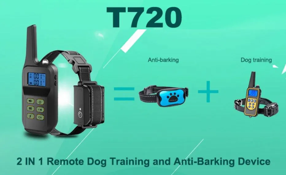 2 in 1 - Bark & Remote training collar (1 - 3 dogs)