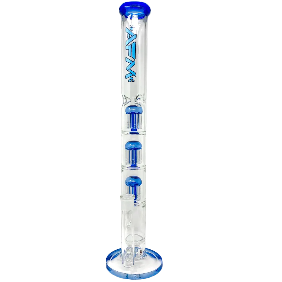 21" AFM Ripper Triple Tree Perc Glass Straight Tube Bong