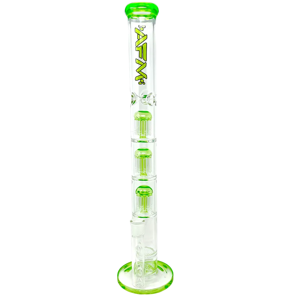 21" AFM Ripper Triple Tree Perc Glass Straight Tube Bong