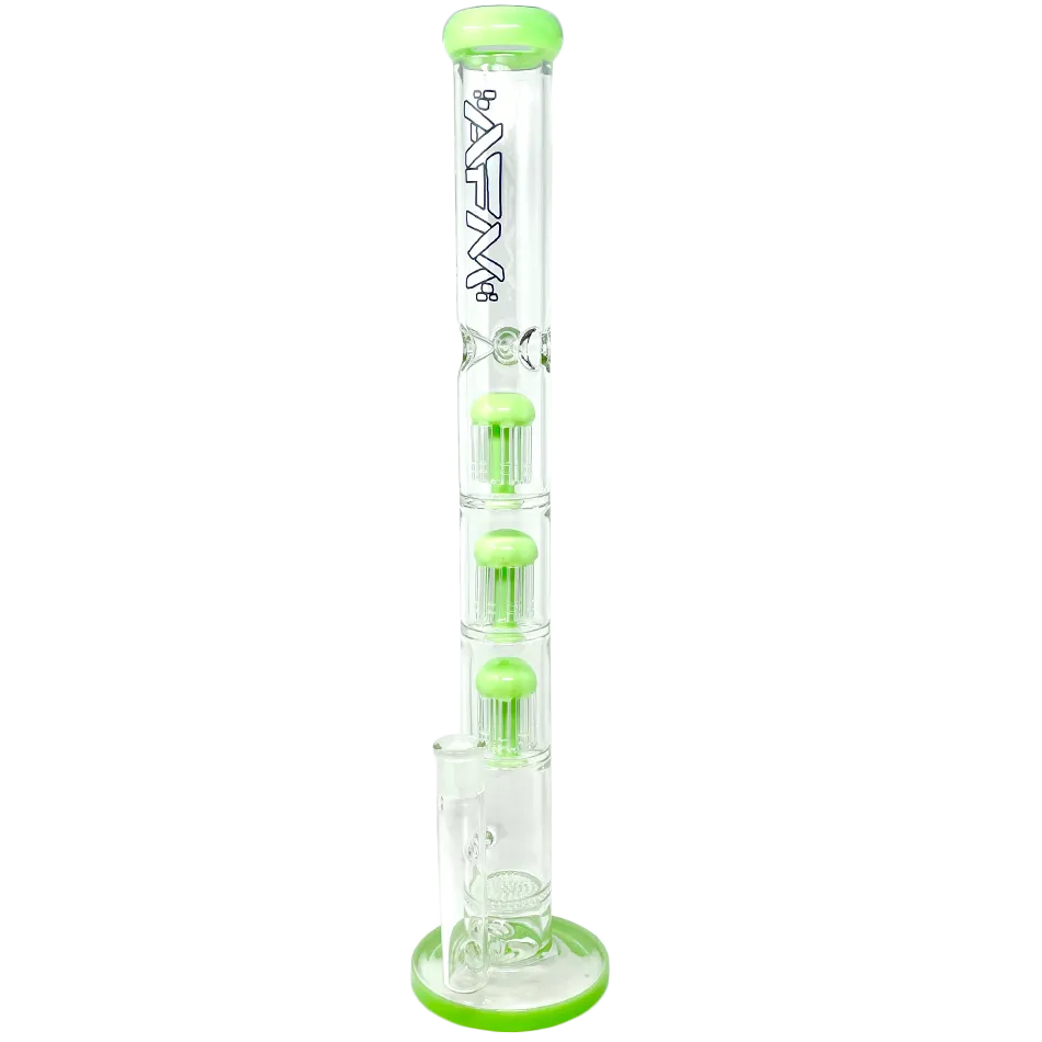 21" AFM Ripper Triple Tree Perc Glass Straight Tube Bong