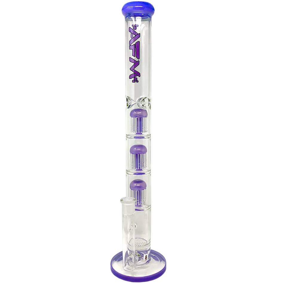 21" AFM Ripper Triple Tree Perc Glass Straight Tube Bong