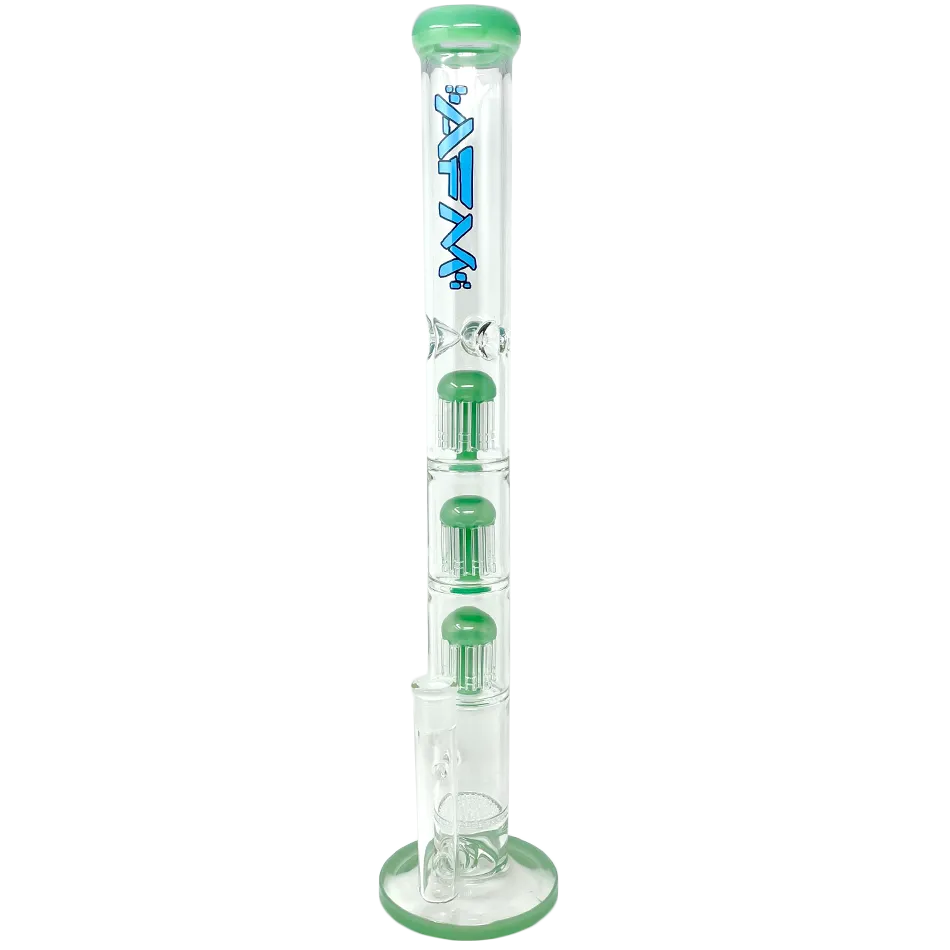 21" AFM Ripper Triple Tree Perc Glass Straight Tube Bong