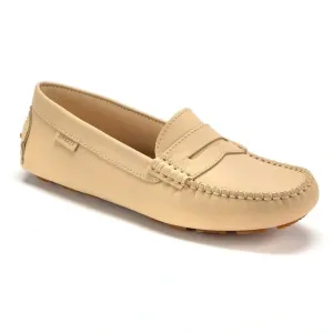 2582 - Beige Sahara Girls Mocassin Loafer