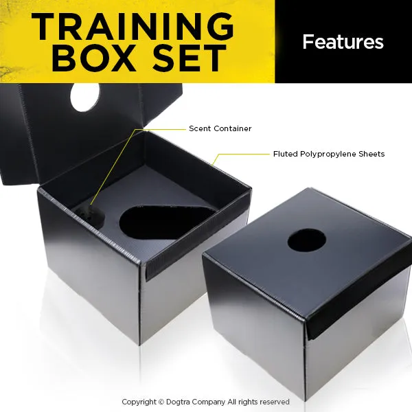3 TRAINING BOXES   3 SCENT CANS