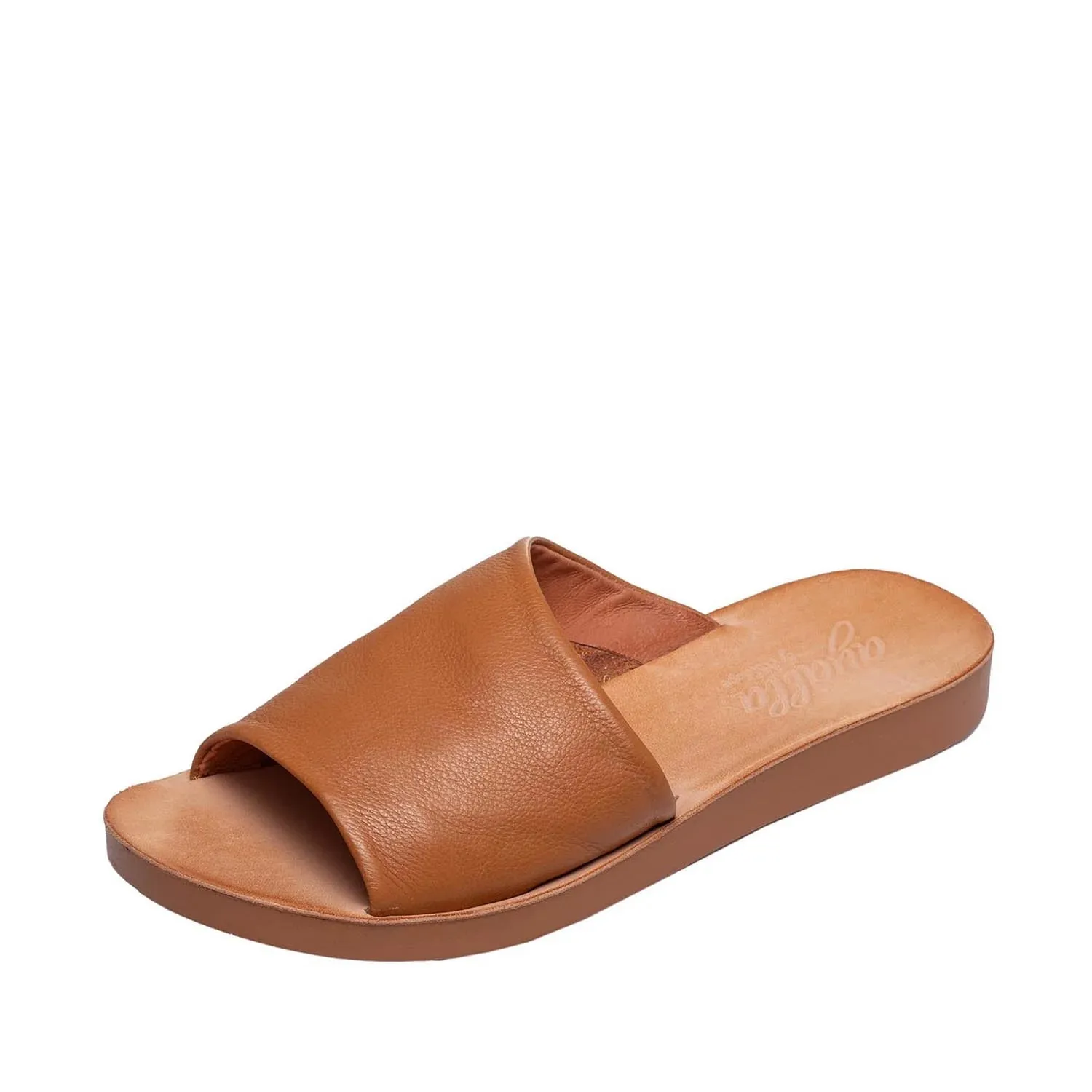 Ami Flat Mule Leather Sandals