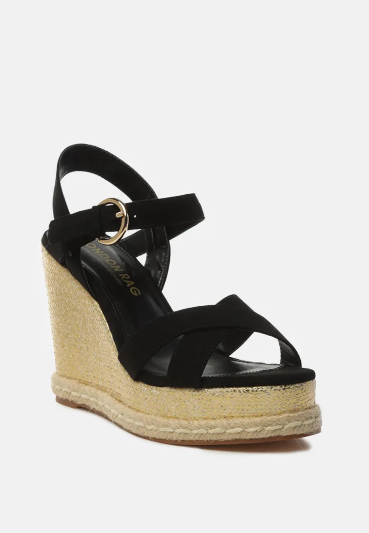 baez ankle strap wedge sandals