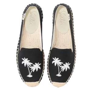 Bayside Beach Club Espadrille Palmtree Black