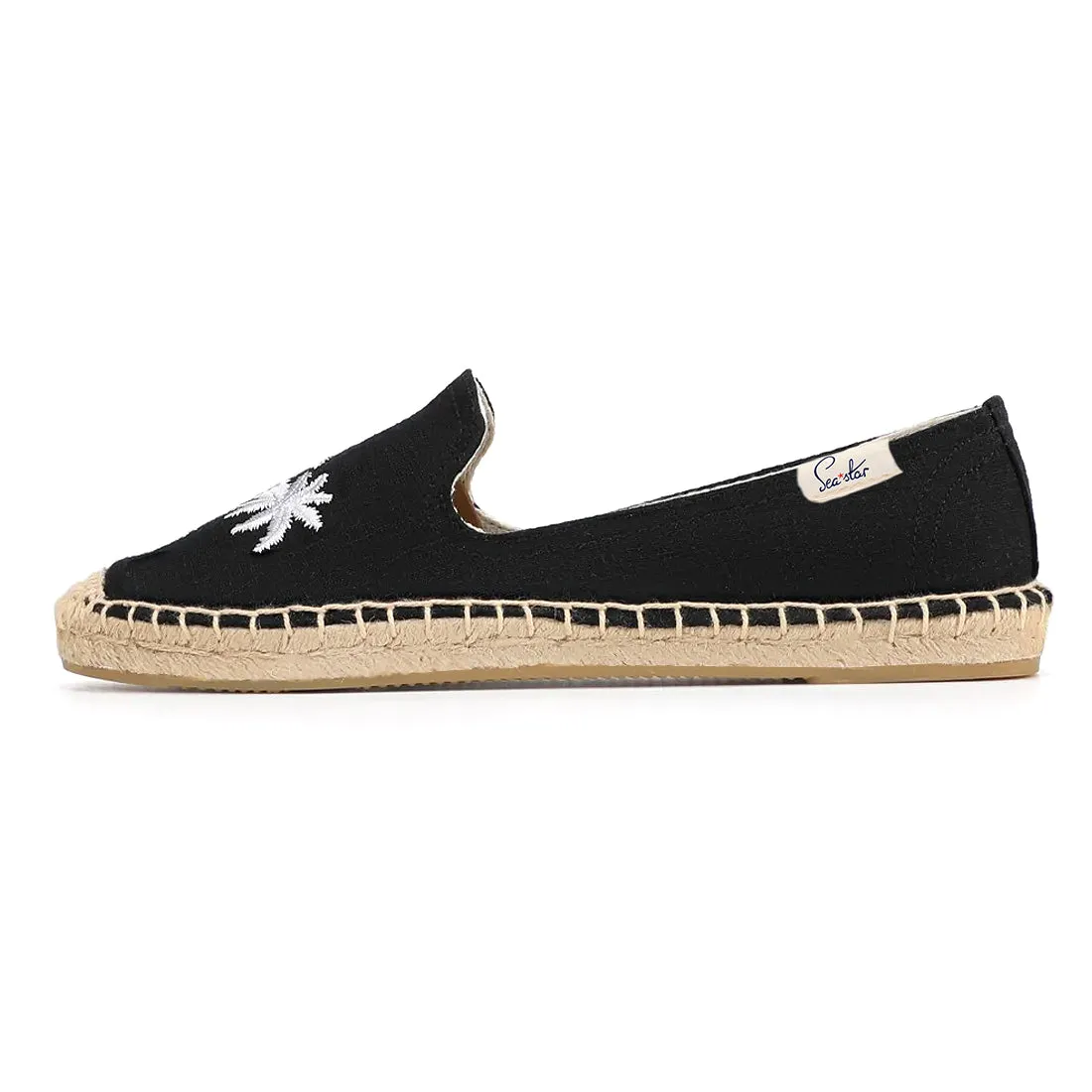 Bayside Beach Club Espadrille Palmtree Black