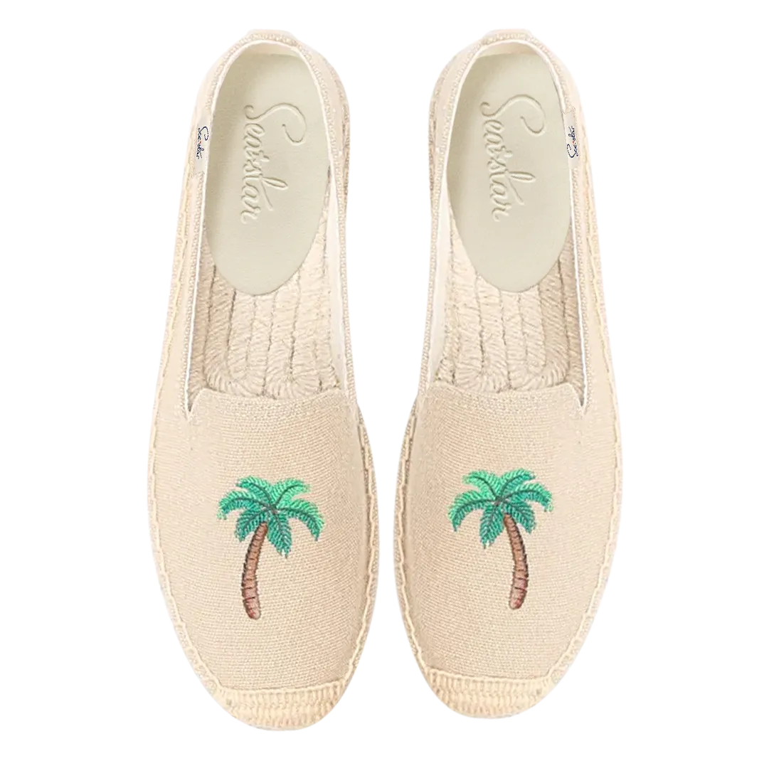 Bayside Beach Club Espadrille Palmtree Ivory