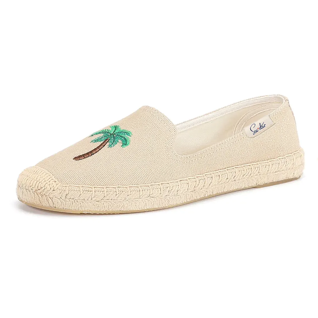 Bayside Beach Club Espadrille Palmtree Ivory
