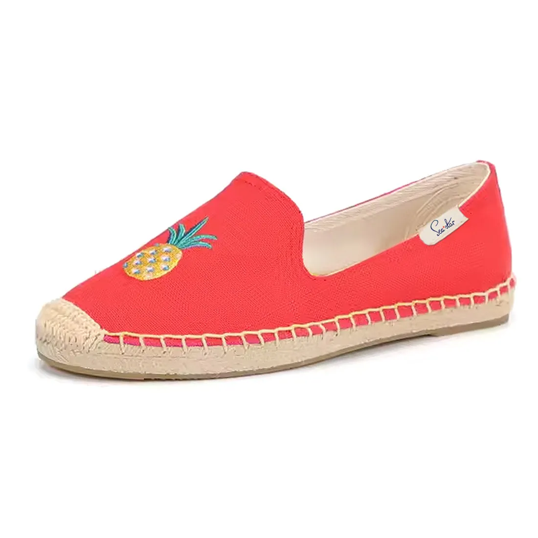 Bayside Beach Club Espadrille Pineapple Red