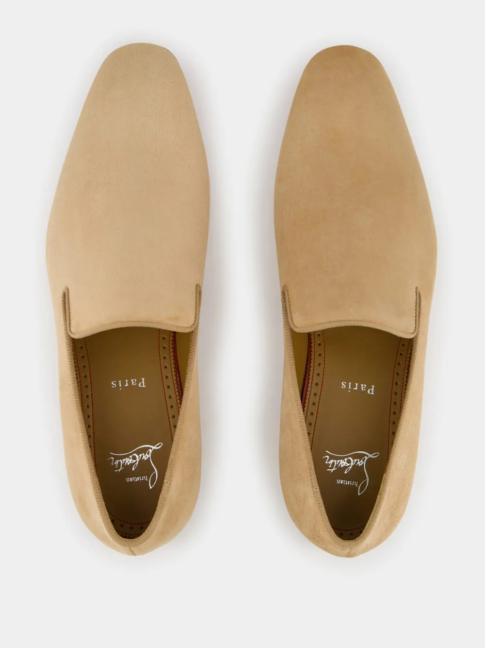 Beige Dandelion Veau Velours Loafers
