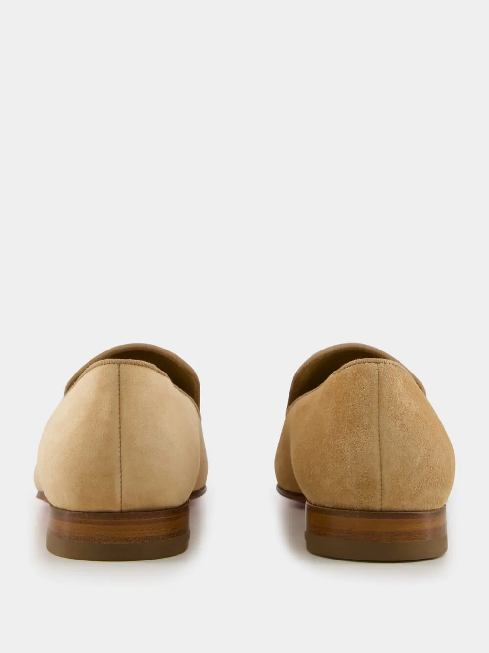 Beige Dandelion Veau Velours Loafers