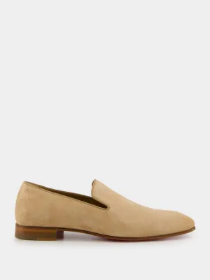 Beige Dandelion Veau Velours Loafers