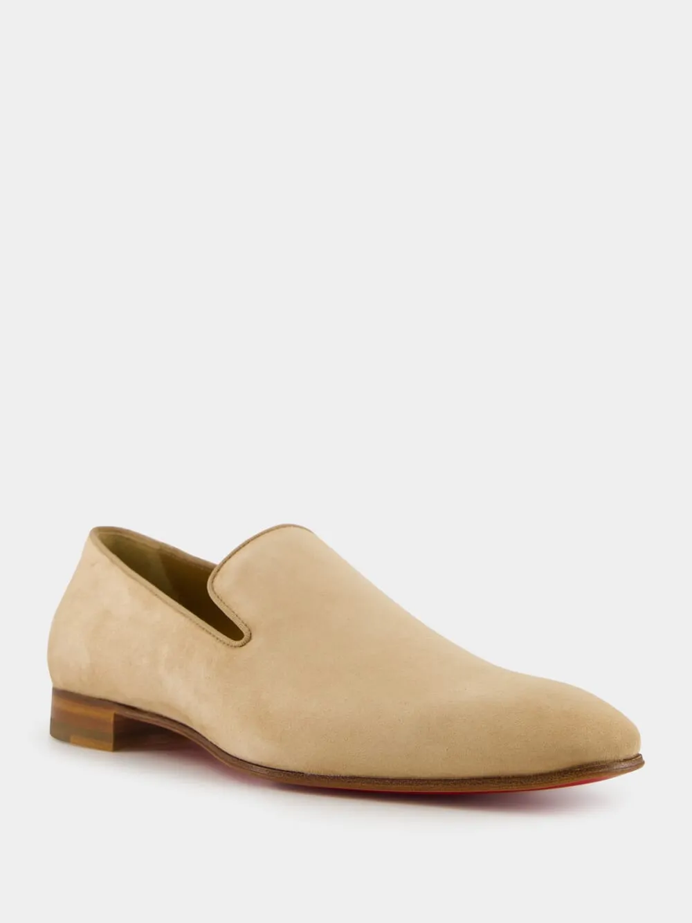 Beige Dandelion Veau Velours Loafers