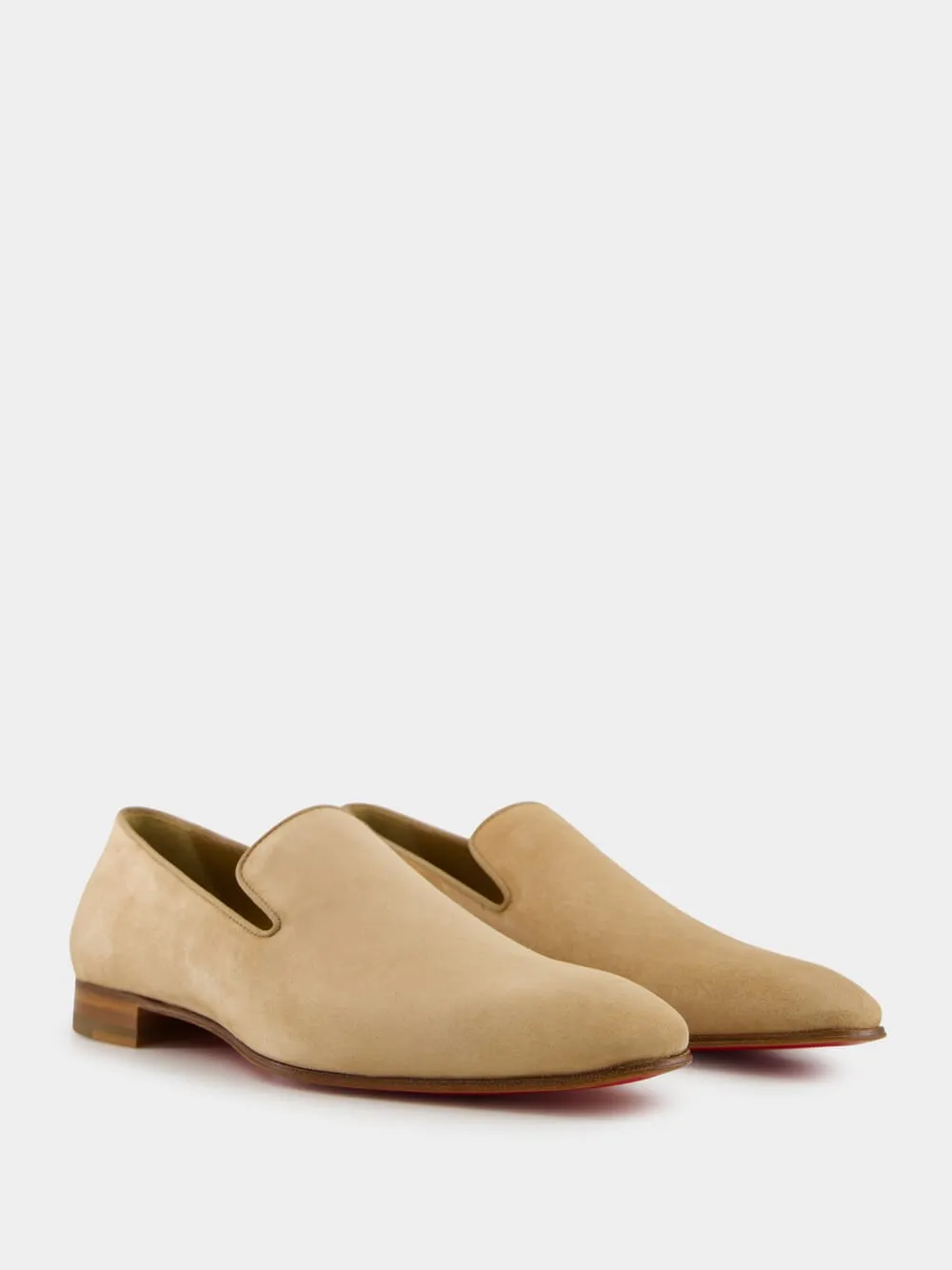 Beige Dandelion Veau Velours Loafers