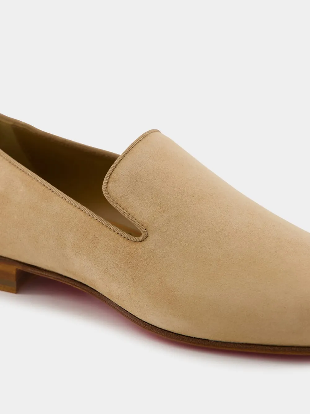 Beige Dandelion Veau Velours Loafers