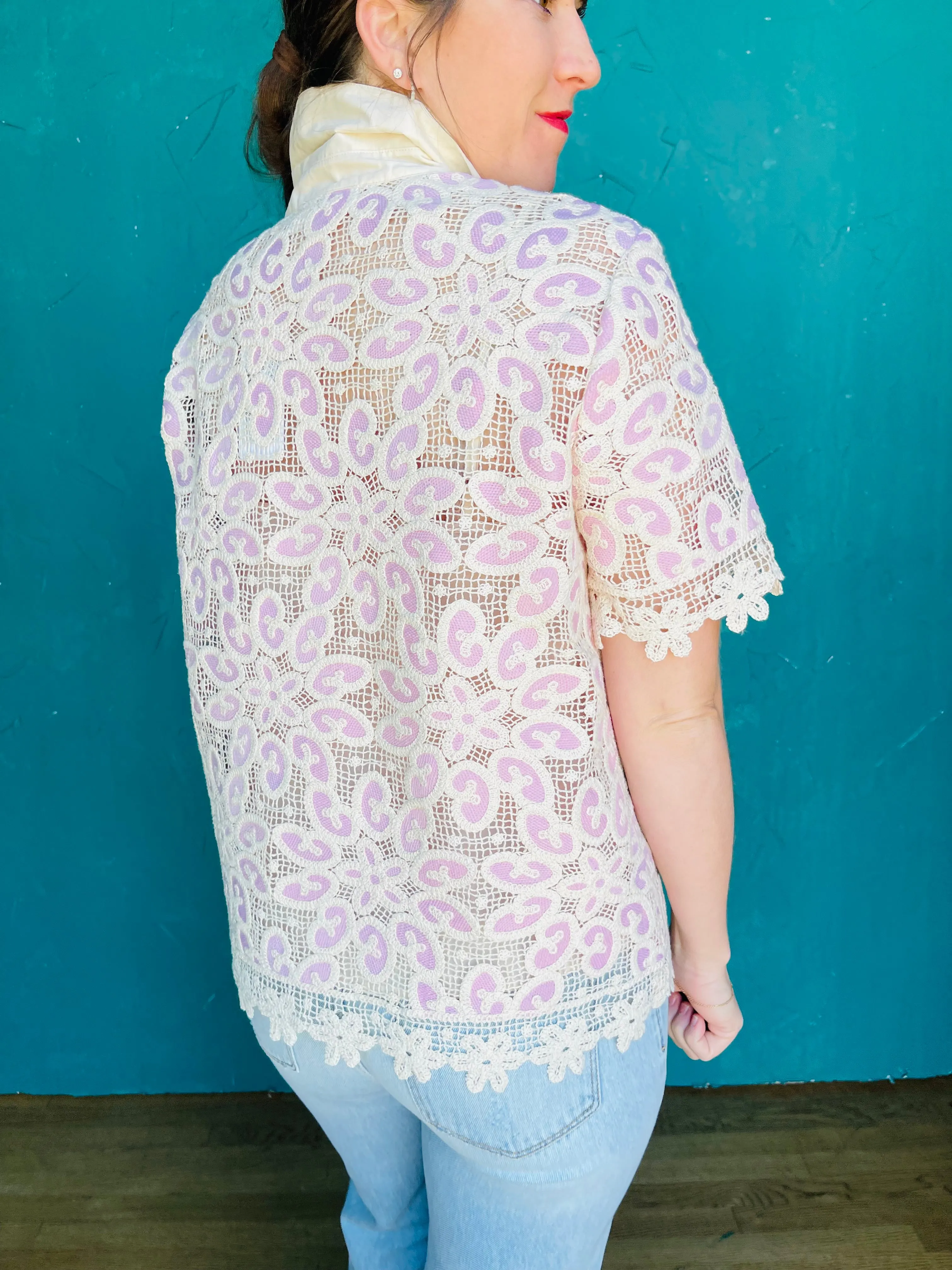 Billie Lace Button Down Shirt