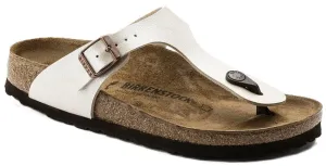 Birkenstock Gizeh Sandals - Graceful Pearl White Birko-Flor | Comfortable Cork Footbed