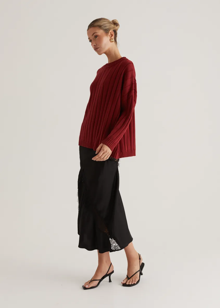 Bobbie Sweater - Wine