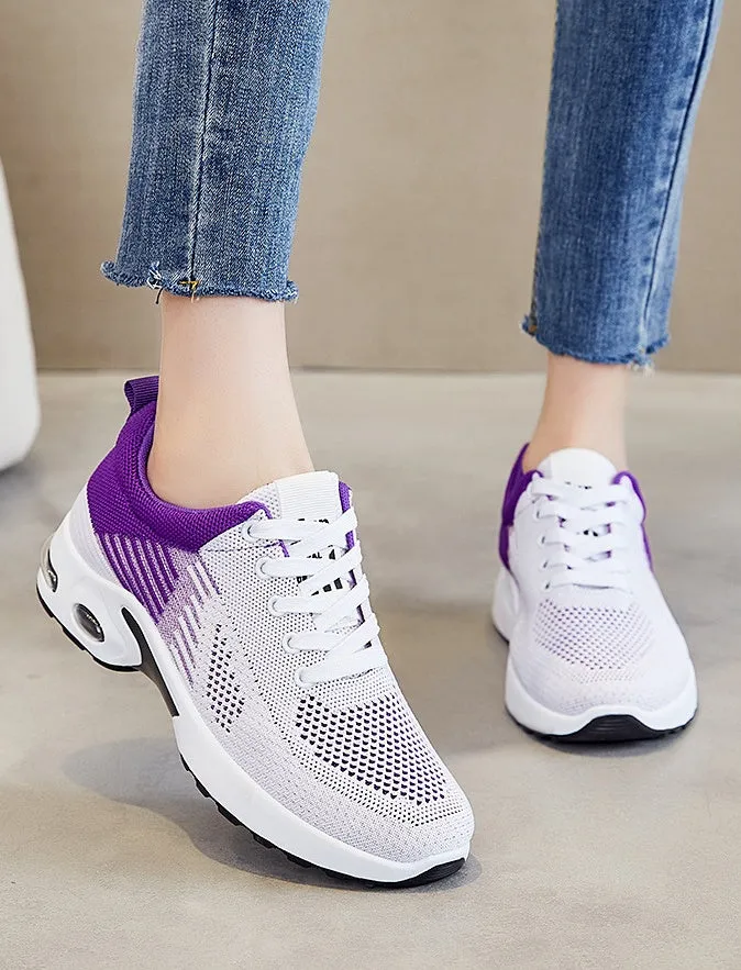 Breathable Gradient Two-Tone Sneakers Perfect for Casual Running