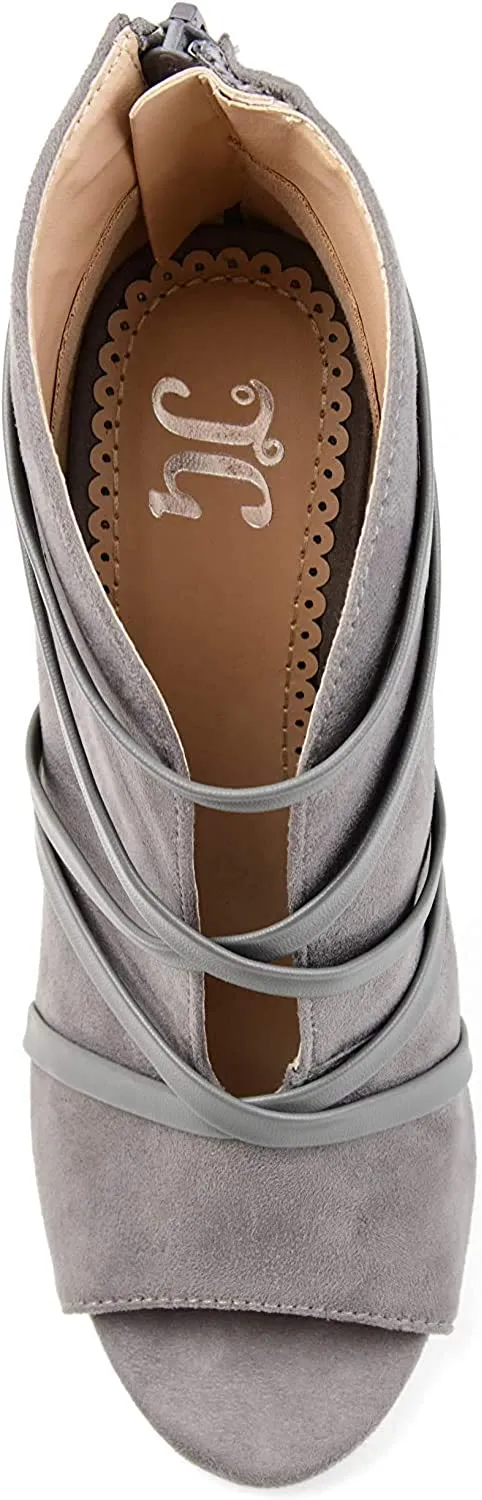 Brinley Co. Womens Center Cutout Bootie Grey, 7 Regular US