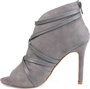 Brinley Co. Womens Center Cutout Bootie Grey, 7 Regular US