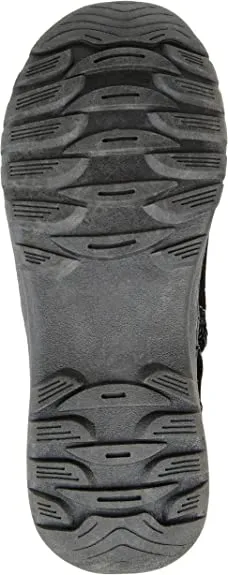 Brinley Co. Womens Faux Fur Trim Tread Sole Winter Boot Black, 7 Regular US
