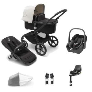 Bugaboo Fox 5, Pebble 360 and Base Travel System - Black/Misty White