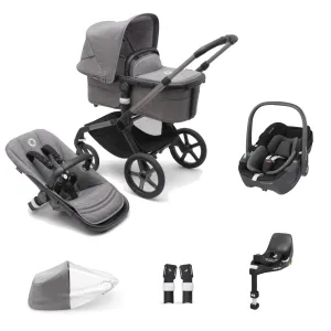 Bugaboo Fox 5, Pebble 360 and Base Travel System - Graphite/Grey Melange