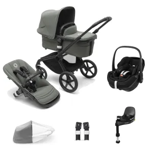 Bugaboo Fox 5, Pebble 360 PRO 2 and Base Travel System - Black/Forest Green