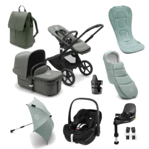 Bugaboo Fox 5, Pebble 360 PRO 2 Ultimate Travel System - Black/Forest Green