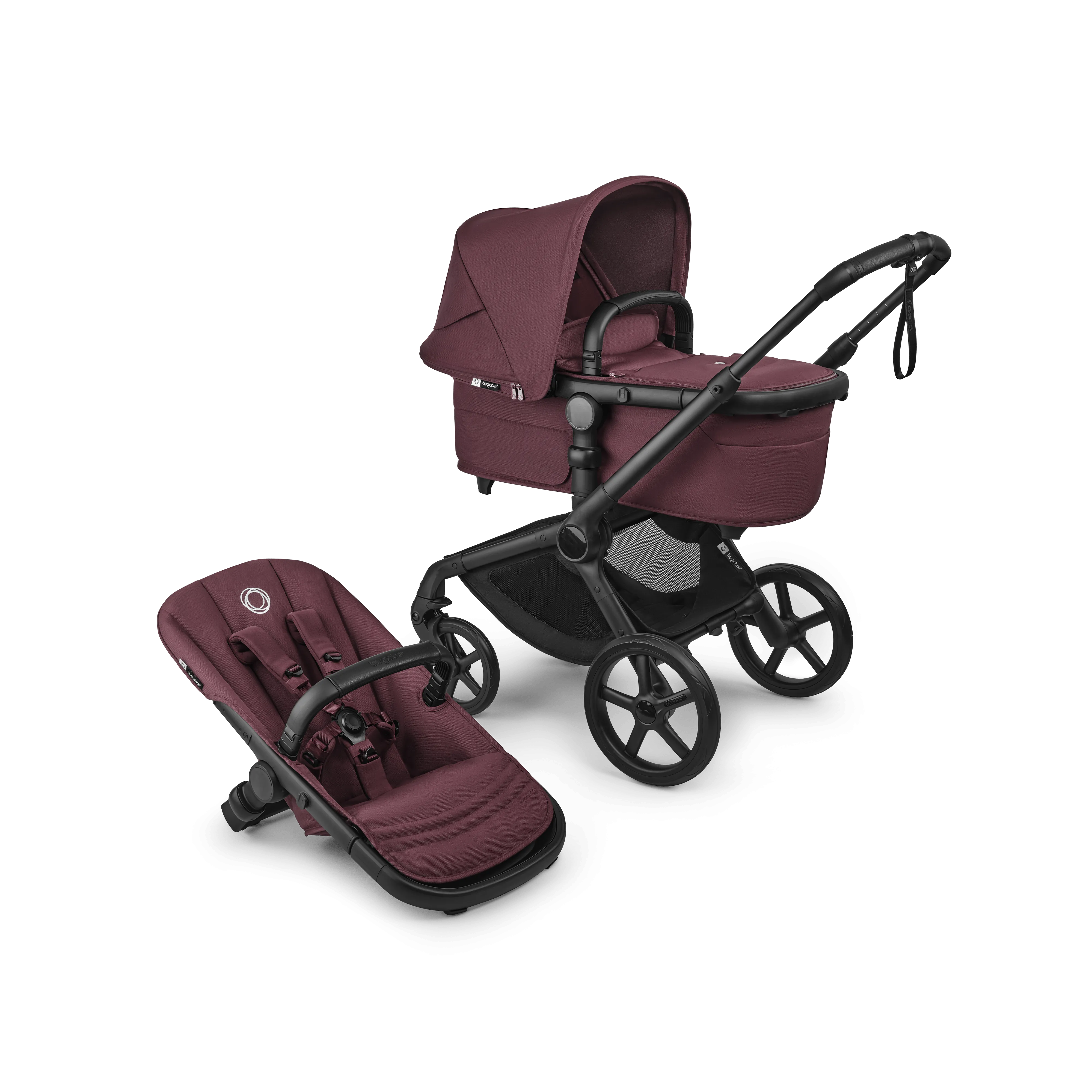 Bugaboo Fox 5 Renew Complete Bundle - Black/Dark Cherry/Dark Cherry
