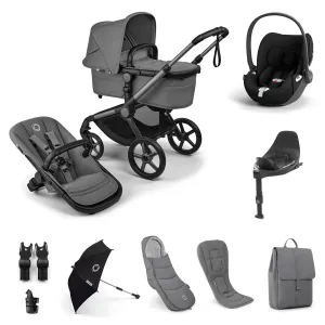 Bugaboo Fox 5 Renew Ultimate (Cloud T) Travel System - Graphite/Moon Grey/Moon Grey
