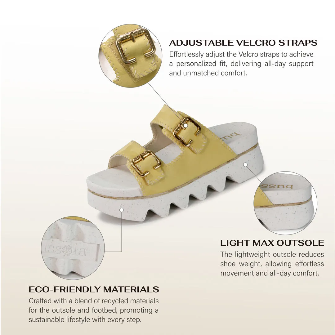 Capri Buckle Strap Slide Sandals (Jojoba)