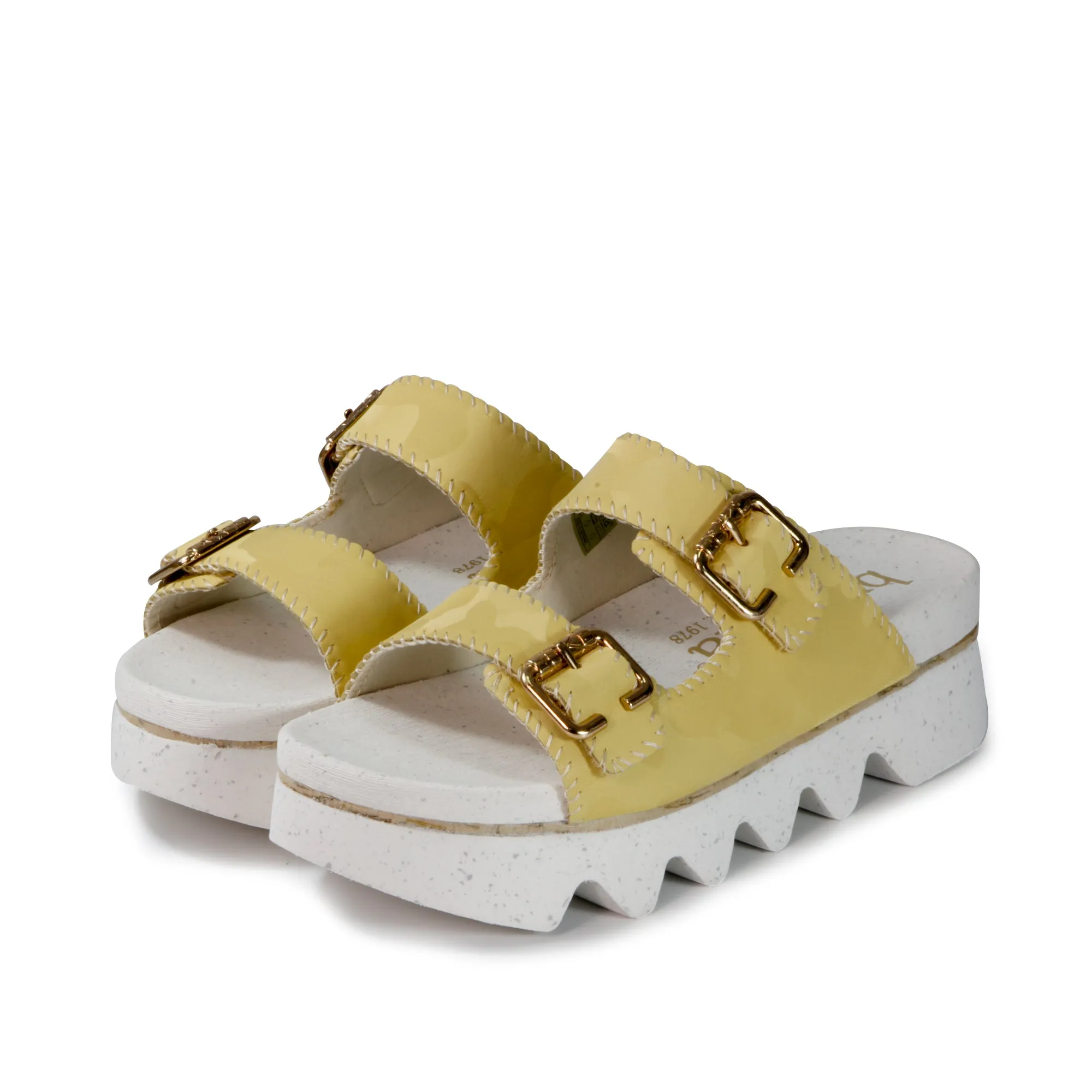 Capri Buckle Strap Slide Sandals (Jojoba)