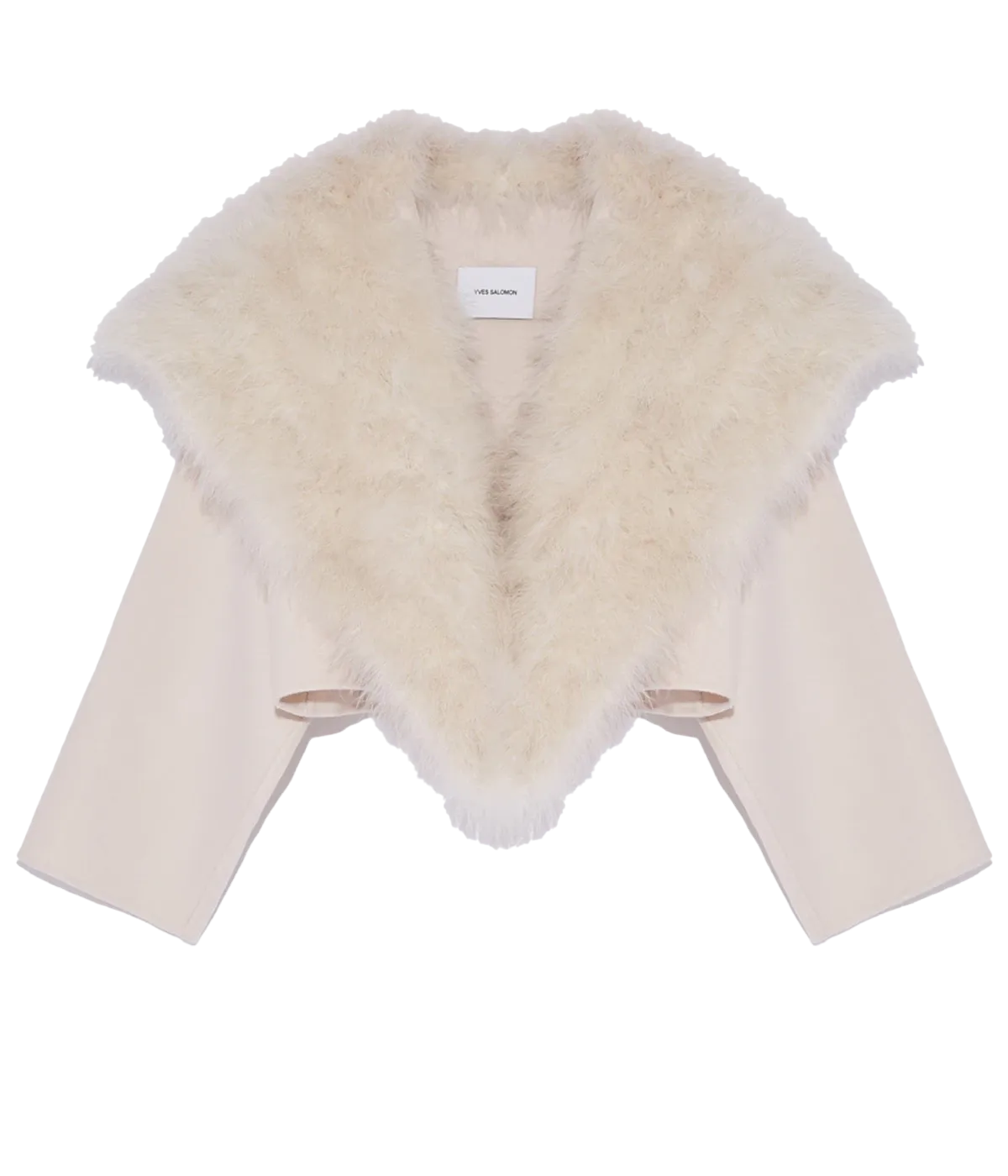Cashmere Feather Jacket in Albatre
