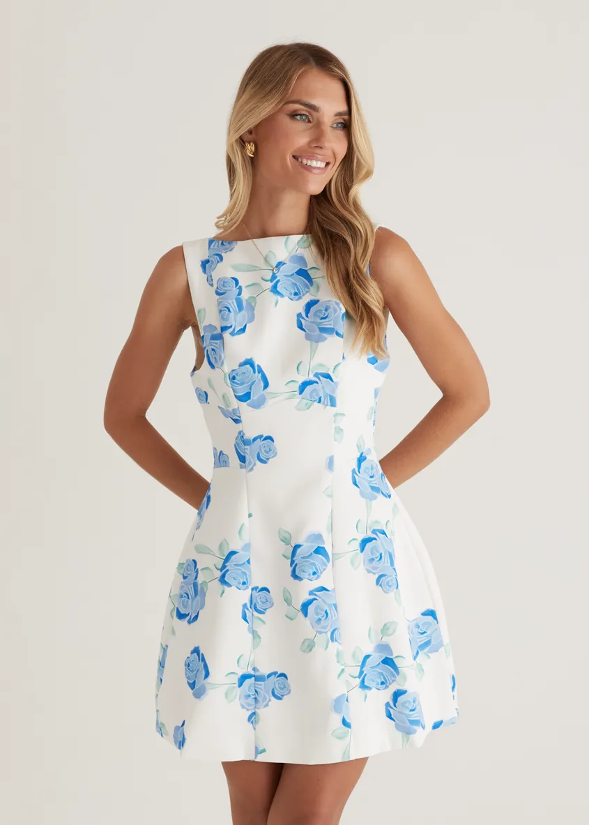 Clarissa Dress - Azure Floral
