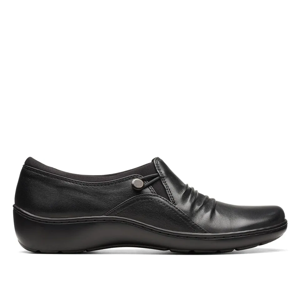 Clarks Women's Cora Dusk Black Leather 26174493