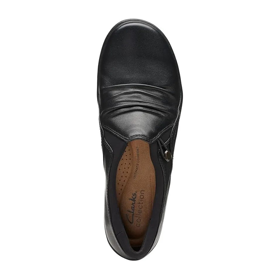 Clarks Women's Cora Dusk Black Leather 26174493