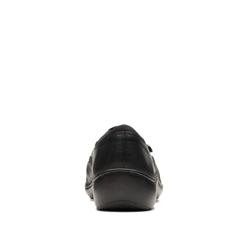 Clarks Women's Cora Dusk Black Leather 26174493