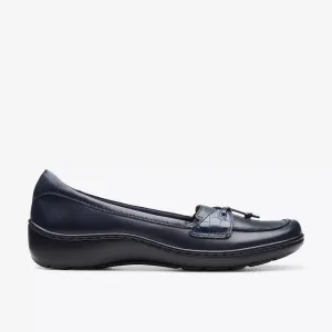 Clarks Women's Cora Haley Navy Leather 26174489