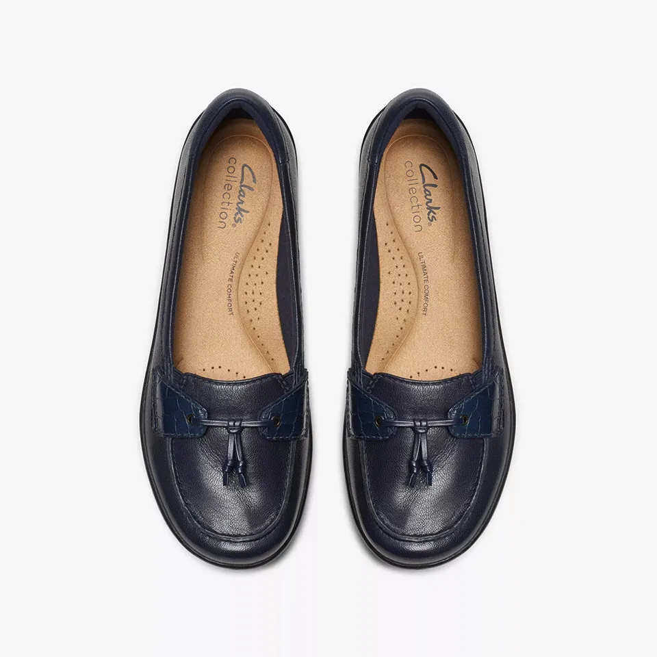 Clarks Women's Cora Haley Navy Leather 26174489
