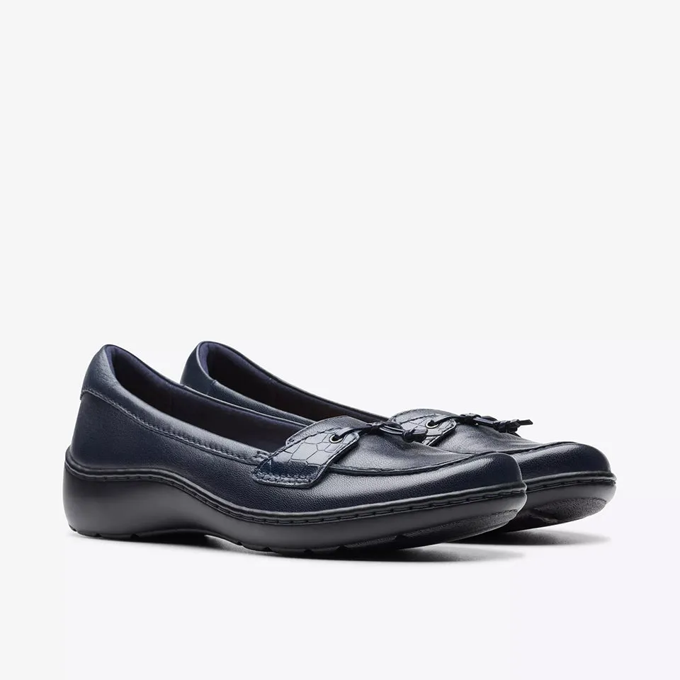 Clarks Women's Cora Haley Navy Leather 26174489