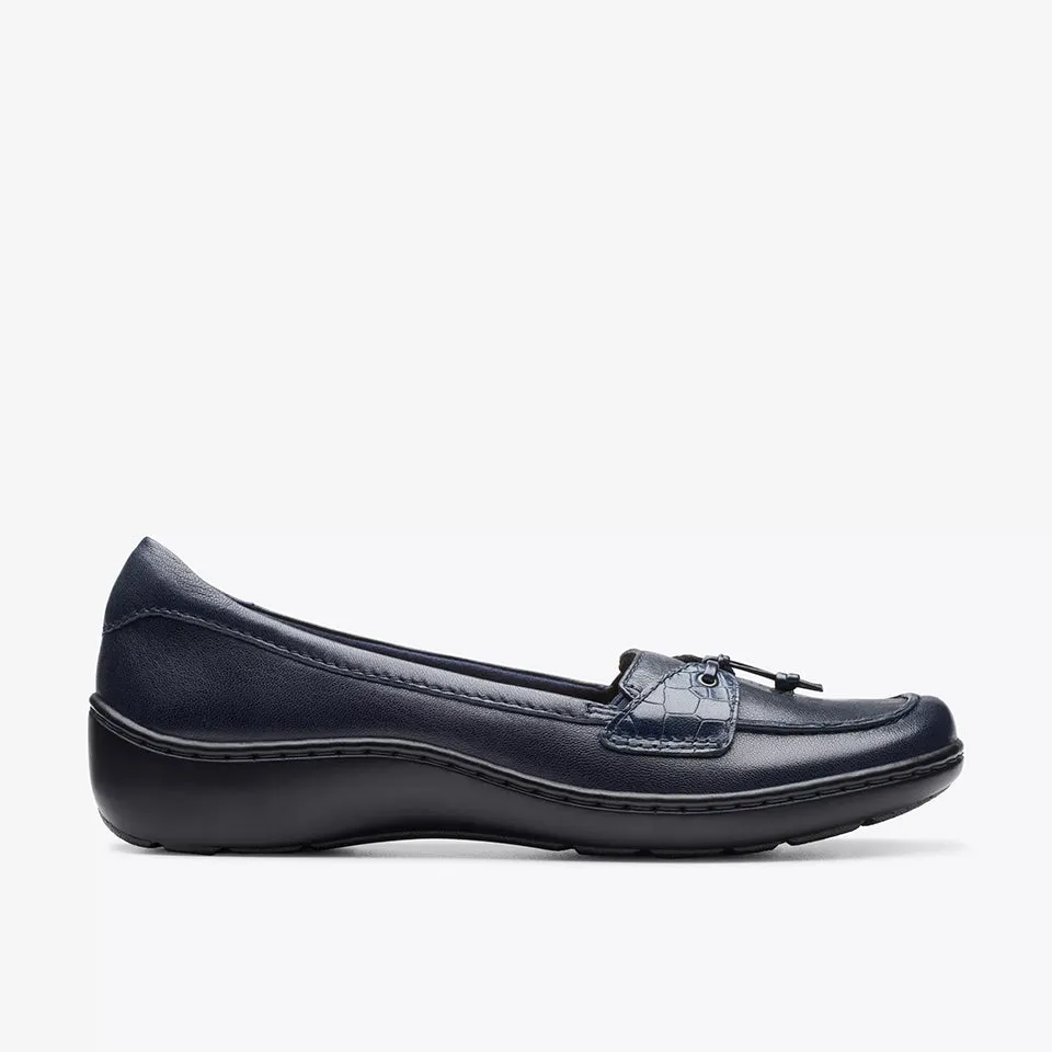 Clarks Women's Cora Haley Navy Leather 26174489