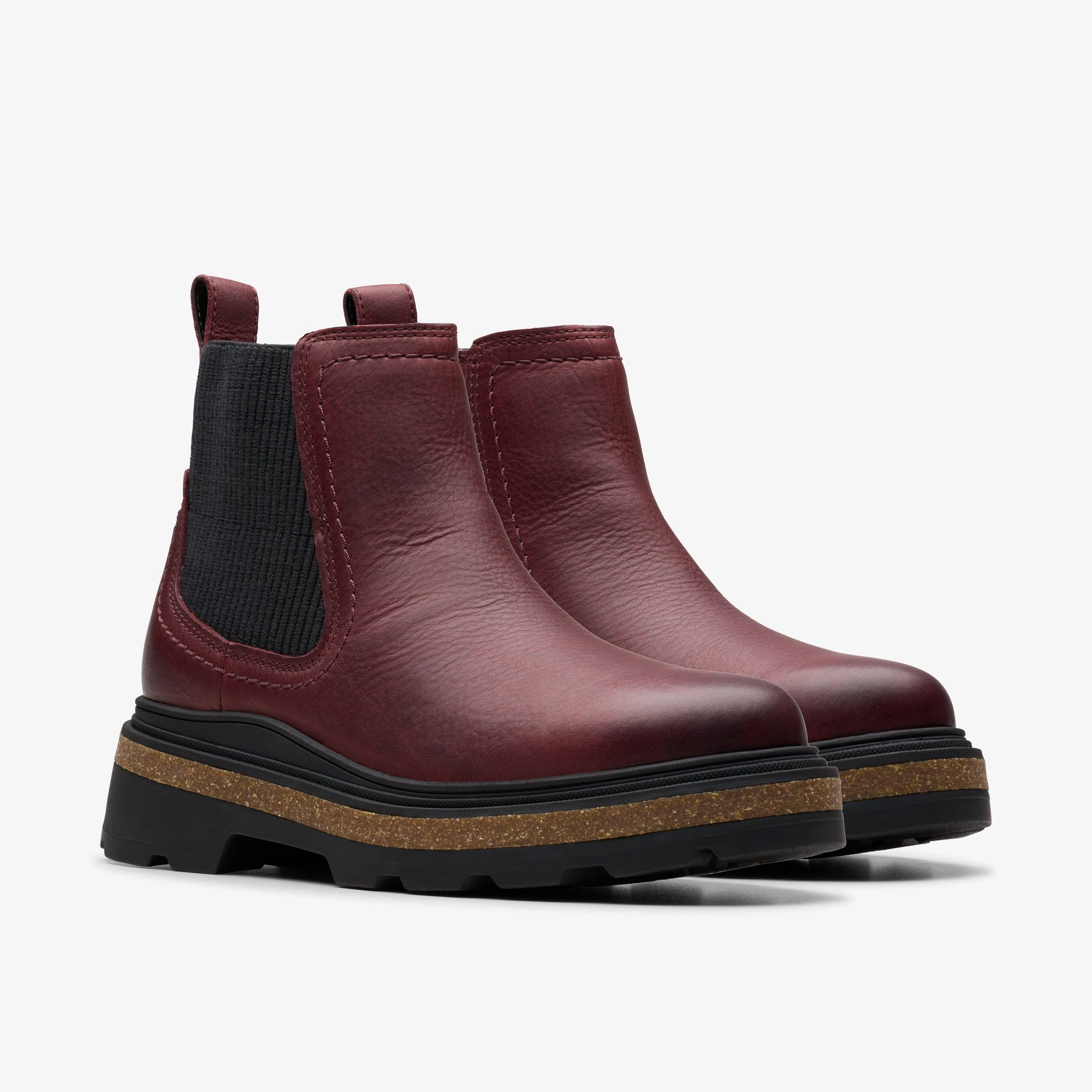 Clarks Women's HencroftStepWP Burgundy Leather 26179953