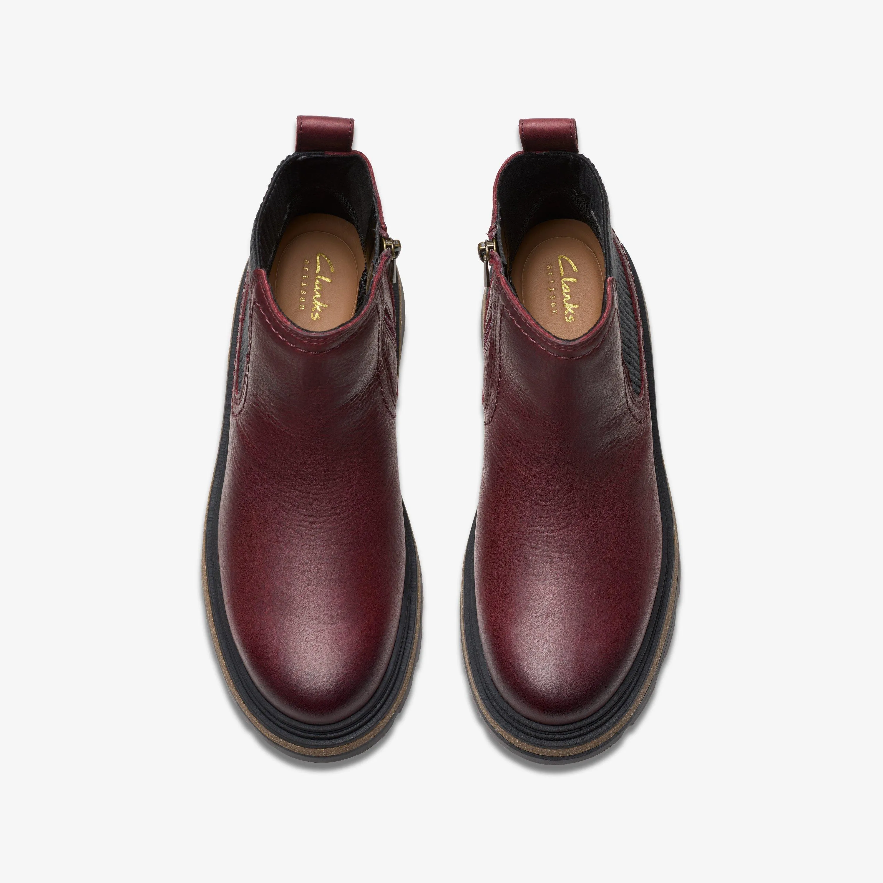 Clarks Women's HencroftStepWP Burgundy Leather 26179953