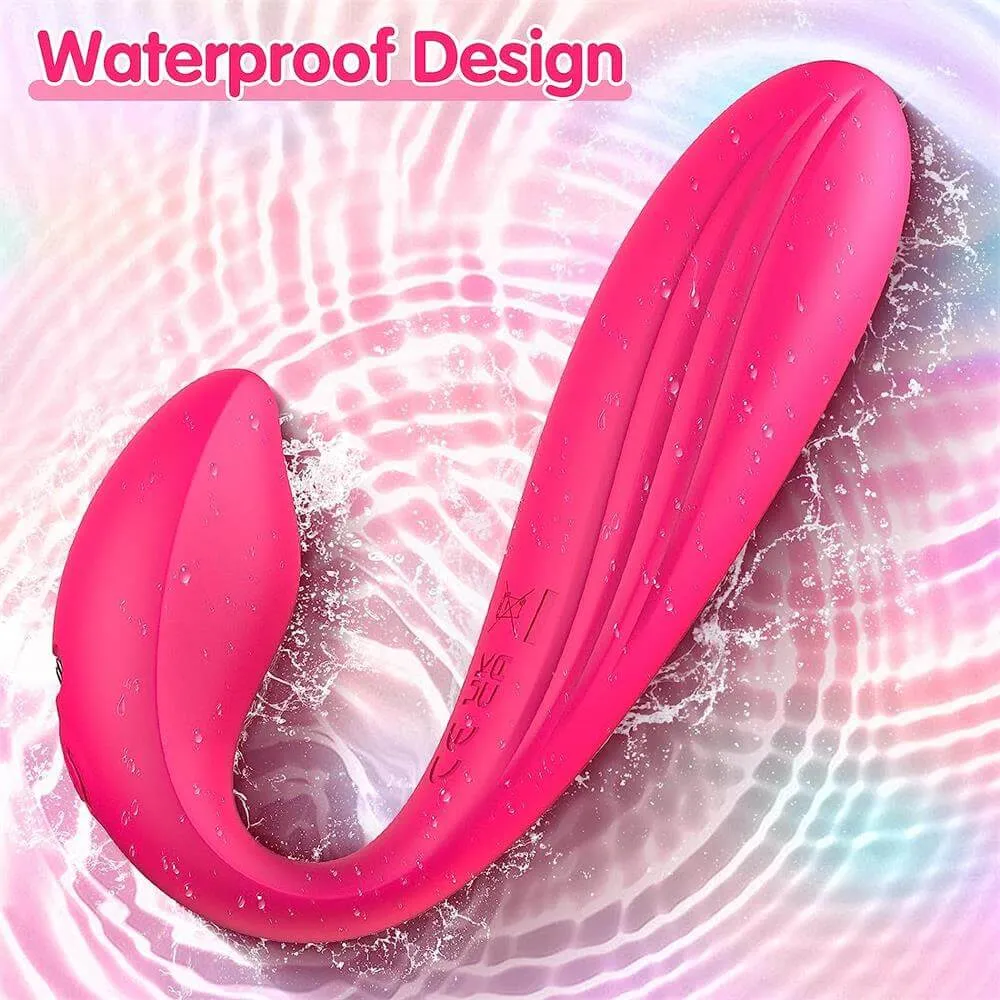 Connection C-Shape Remote Control Dual-Ended Vibrator for Clitoris & G-spot #Free Gift