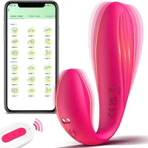 Connection C-Shape Remote Control Dual-Ended Vibrator for Clitoris & G-spot #Free Gift