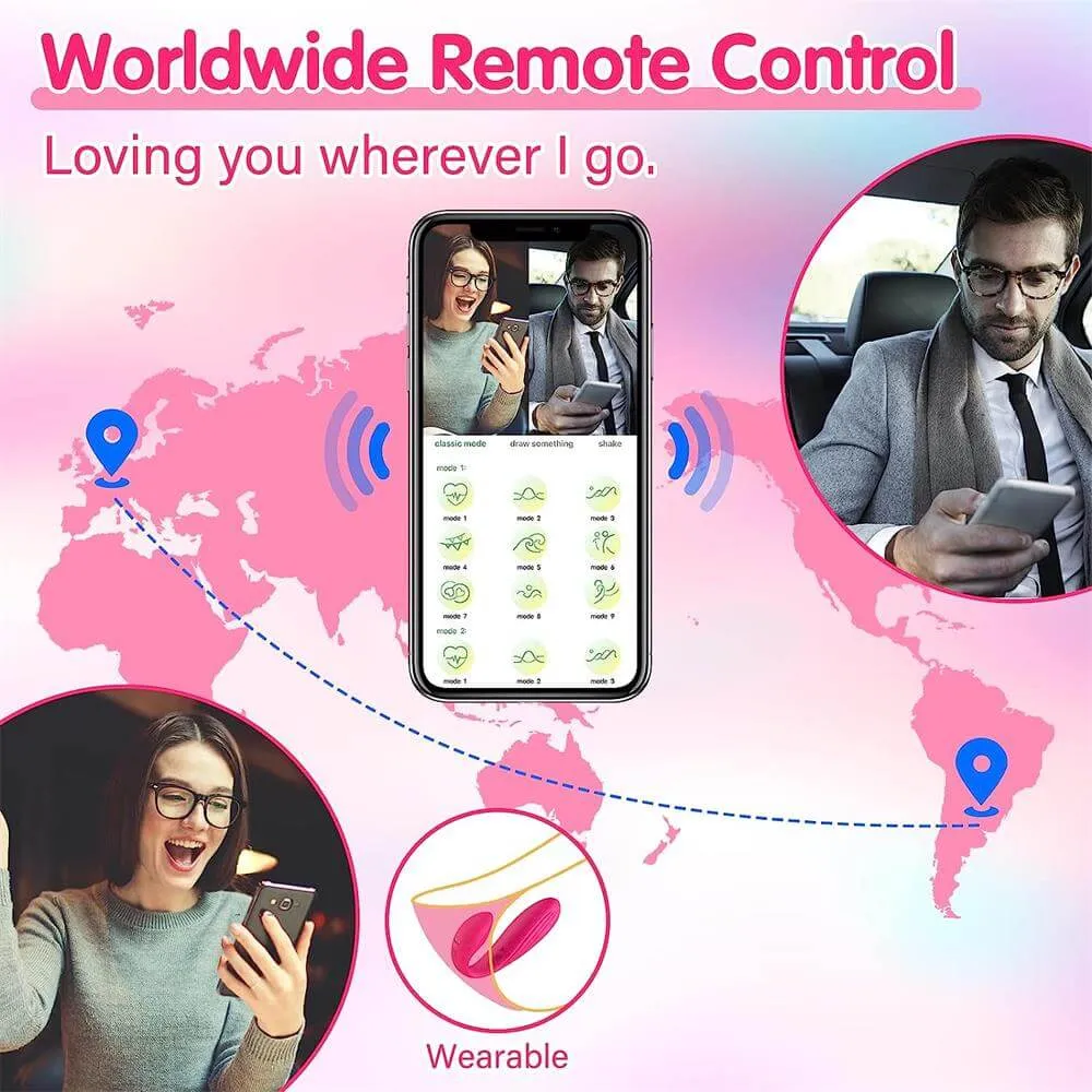 Connection C-Shape Remote Control Dual-Ended Vibrator for Clitoris & G-spot #Free Gift